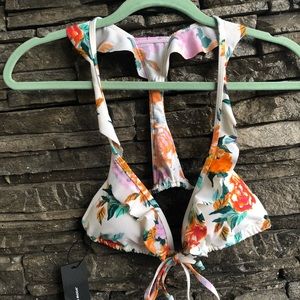 ☀️🌺Ruffle Racerback Floral Vero Moda Bikini👙💕